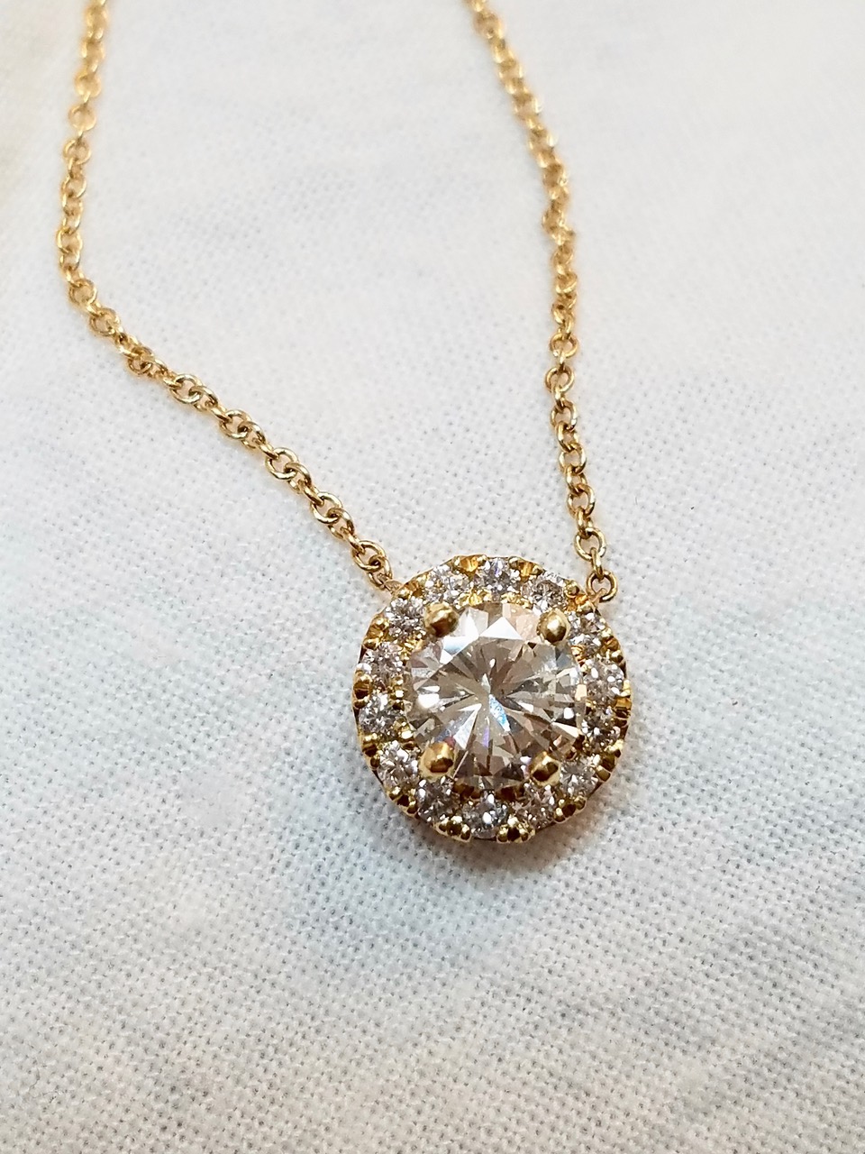 Diamond Halo Pendant- SOLD - Sholdt Jewelry Design