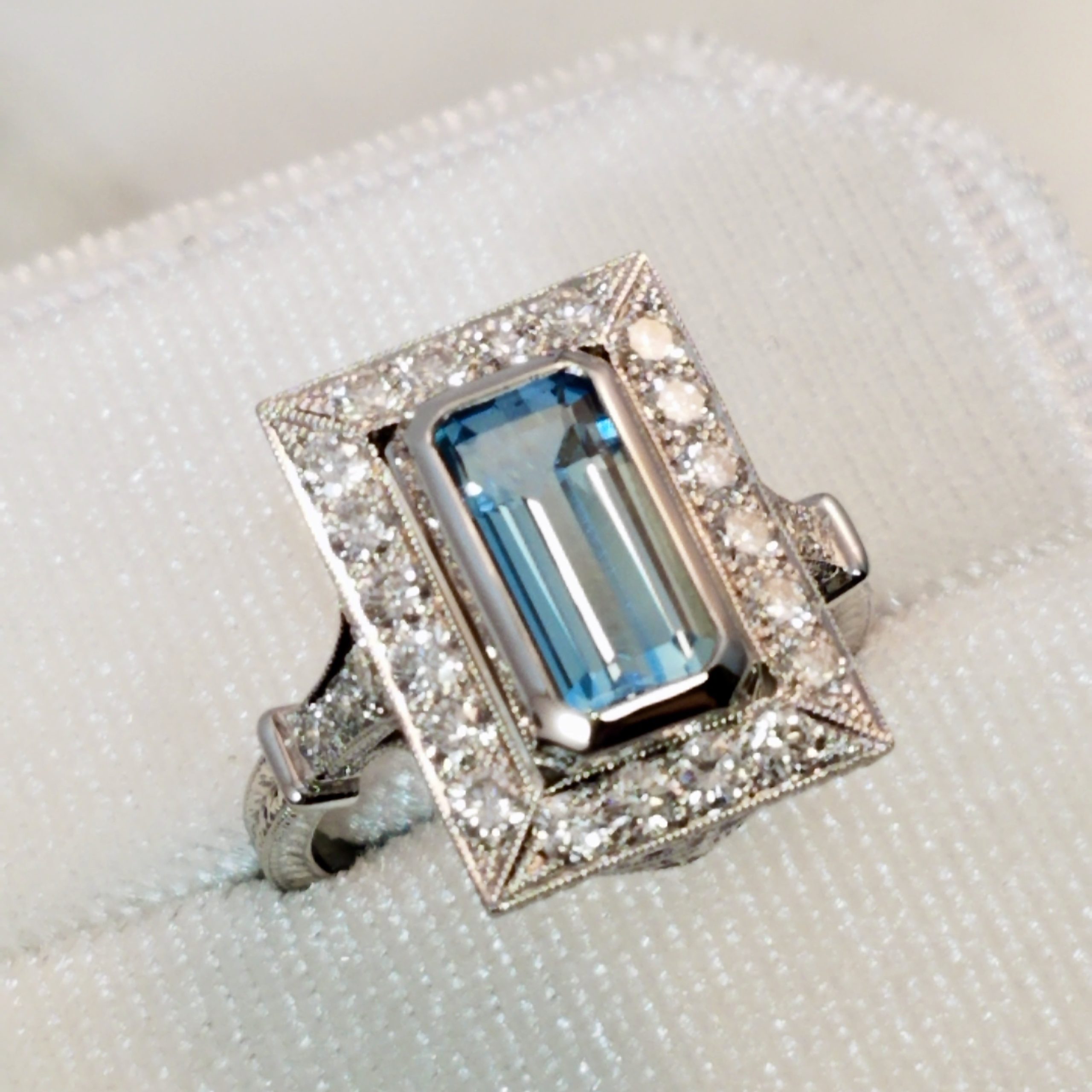 Aquamarine Ring- SOLD - Sholdt Jewelry Design
