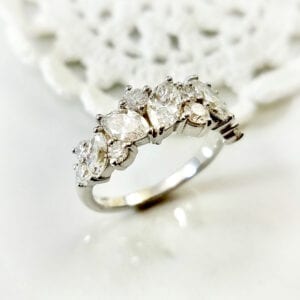 White gold marquise diamond ring