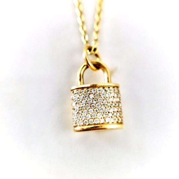 Diamond locket necklace pendant