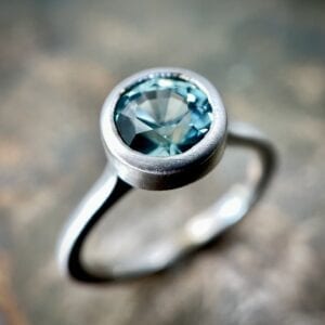 Montana sapphire bezel ring