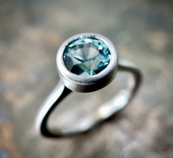 Montana sapphire bezel ring