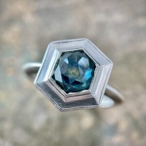 Hexagon Sapphire ring