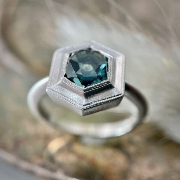 hexagon Sapphire ring