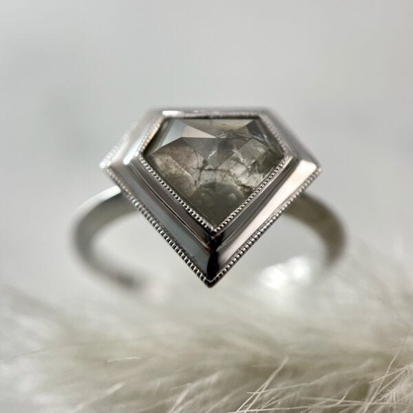 Diamond shield ring