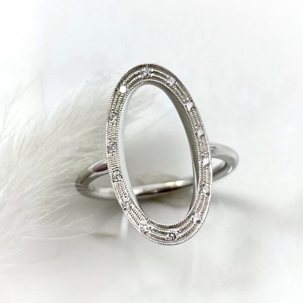 White gold fashion ring