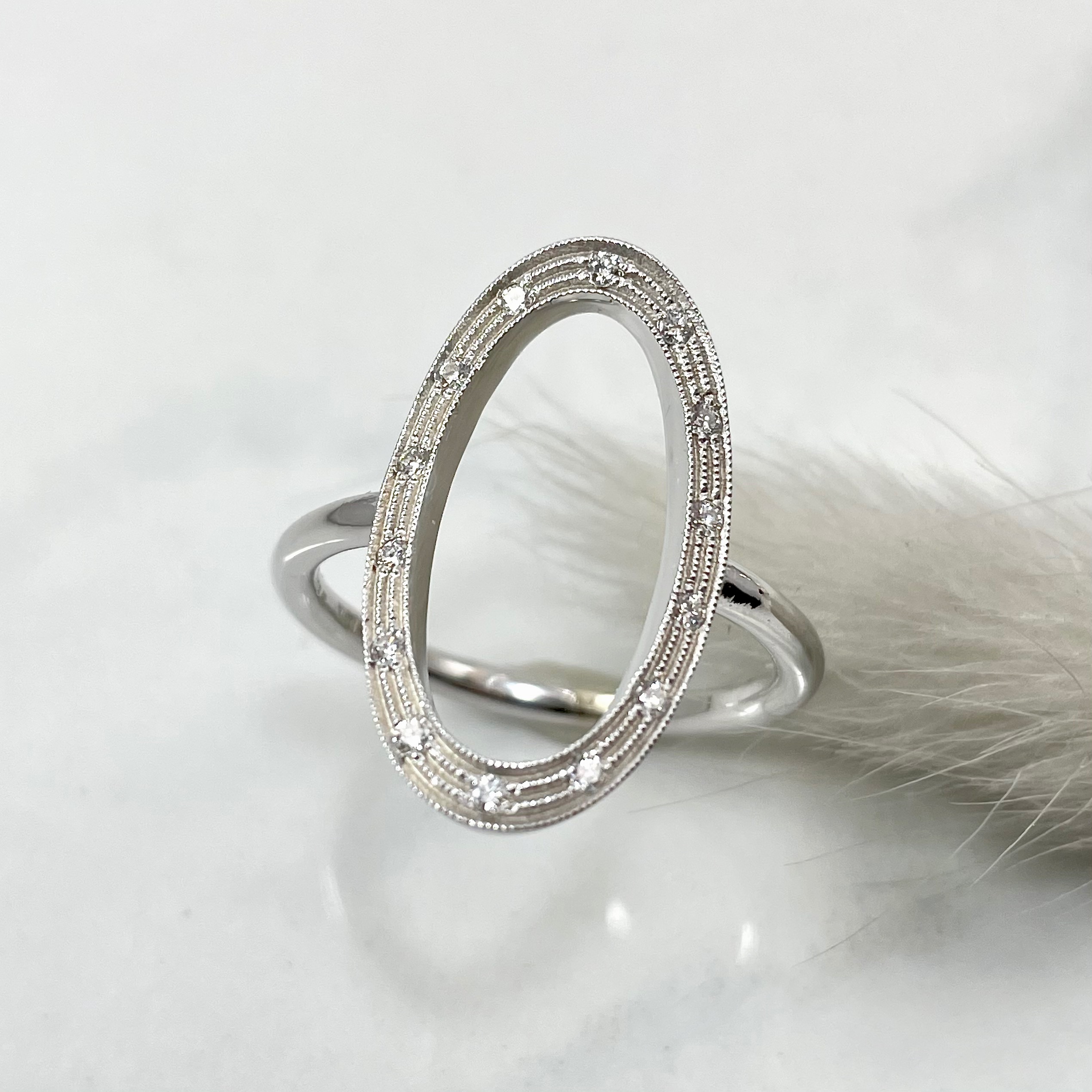 Oval Fashion Ring in White Gold-SOLD but available for special order ...