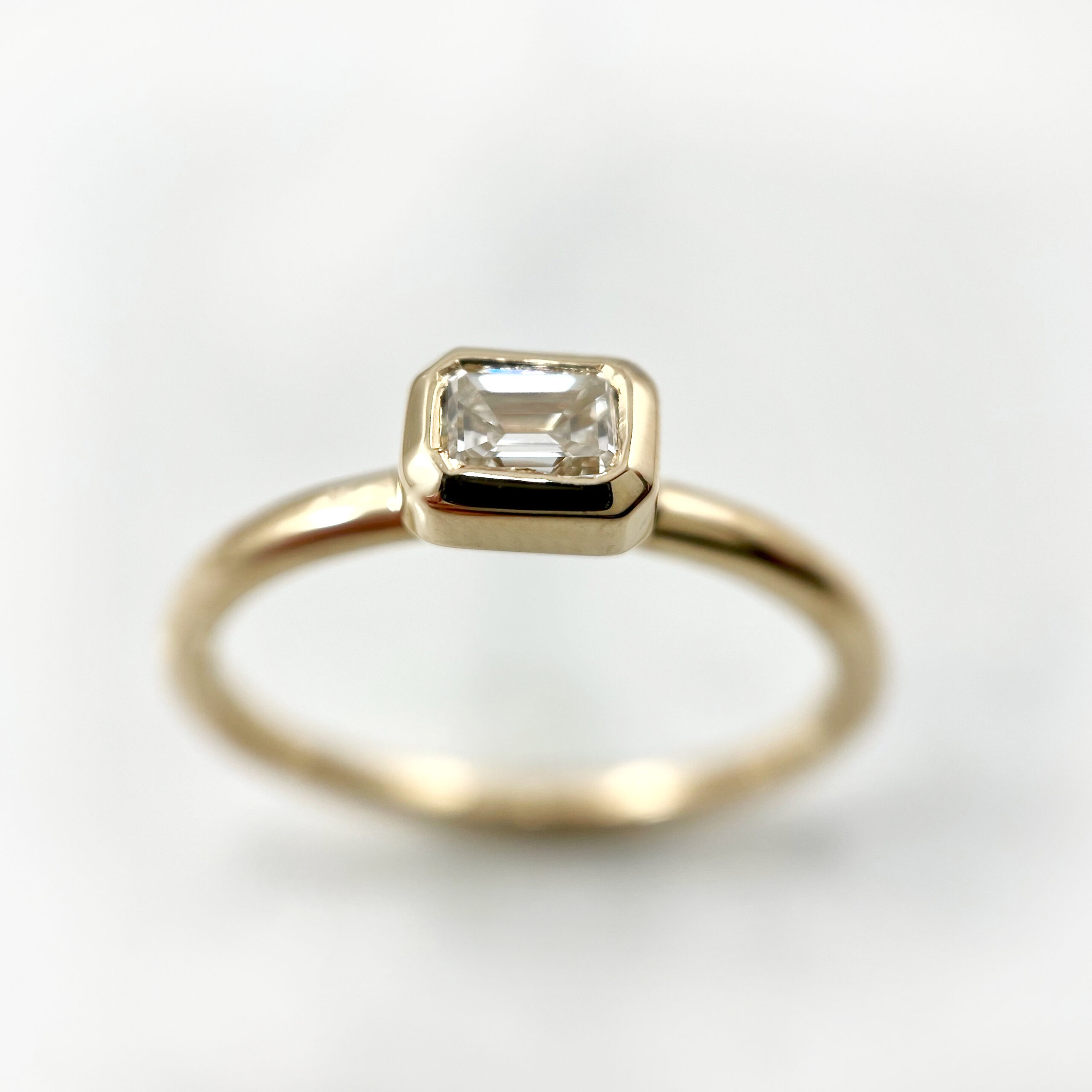 Emerald Cut Diamond Stacking Ring- SOLD - Sholdt Jewelry Design