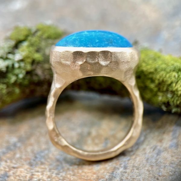 oval turquoise bezel ring