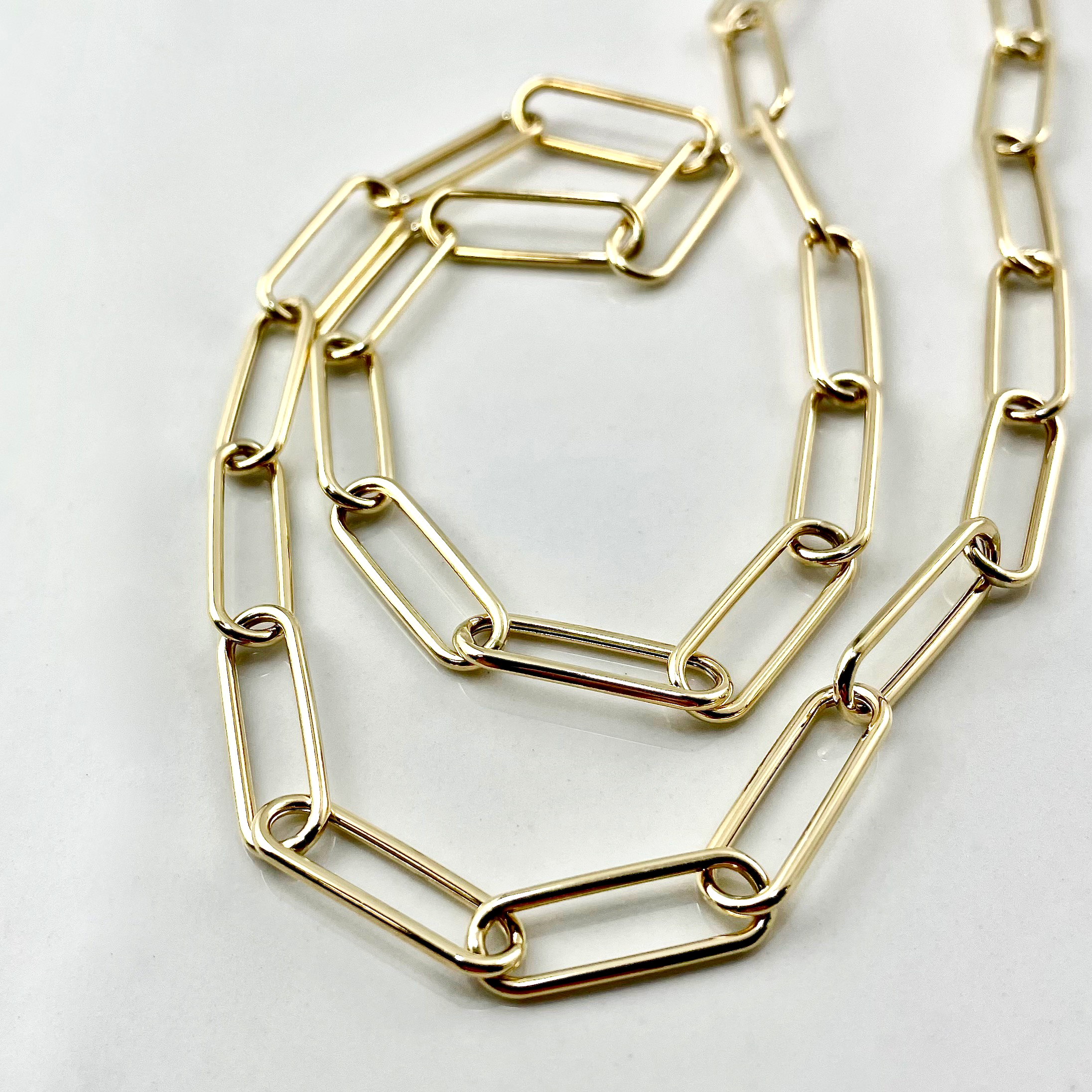  Chunky Gold Chain Big Link Necklaces for Women 14K