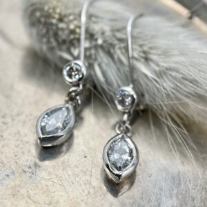 Salr and pepper diamond earrings