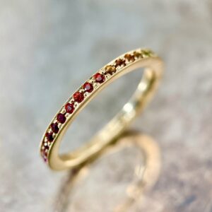 Ombre colored gemstone band