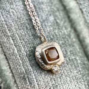 Golden Ice diamond pendant necklace