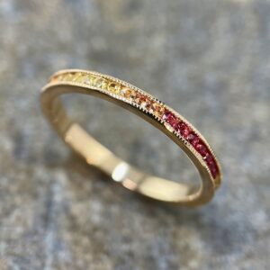 Ombre sapphire channel band