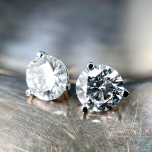 Lab grown diamond martini stud earrings