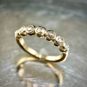 Rose Cut Diamond Bezel Band