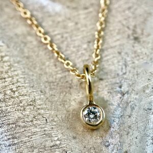 Diamond bezel pendant