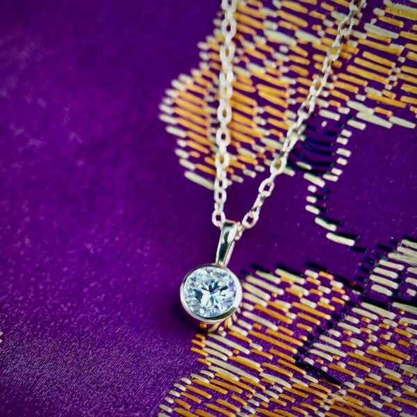 Lab Grown Diamond Bezel Pendant