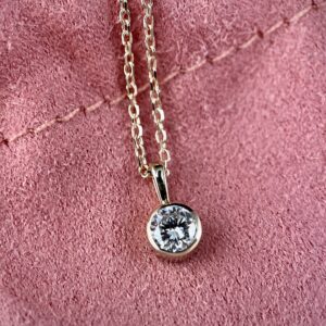 Lab Grown Diamond Bezel Pendant