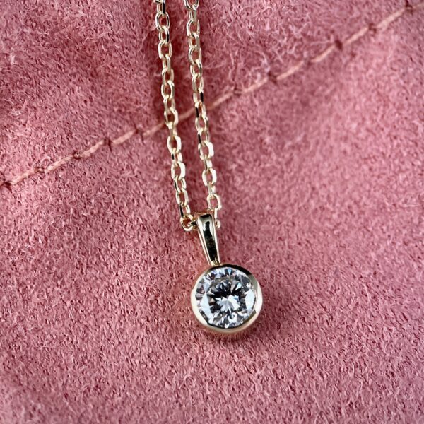 Lab Grown Diamond Bezel Pendant