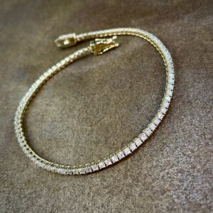 Yellow Gold Brilliant Diamond Tennis Bracelet