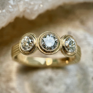 3-Stone Diamond Bezel Ring