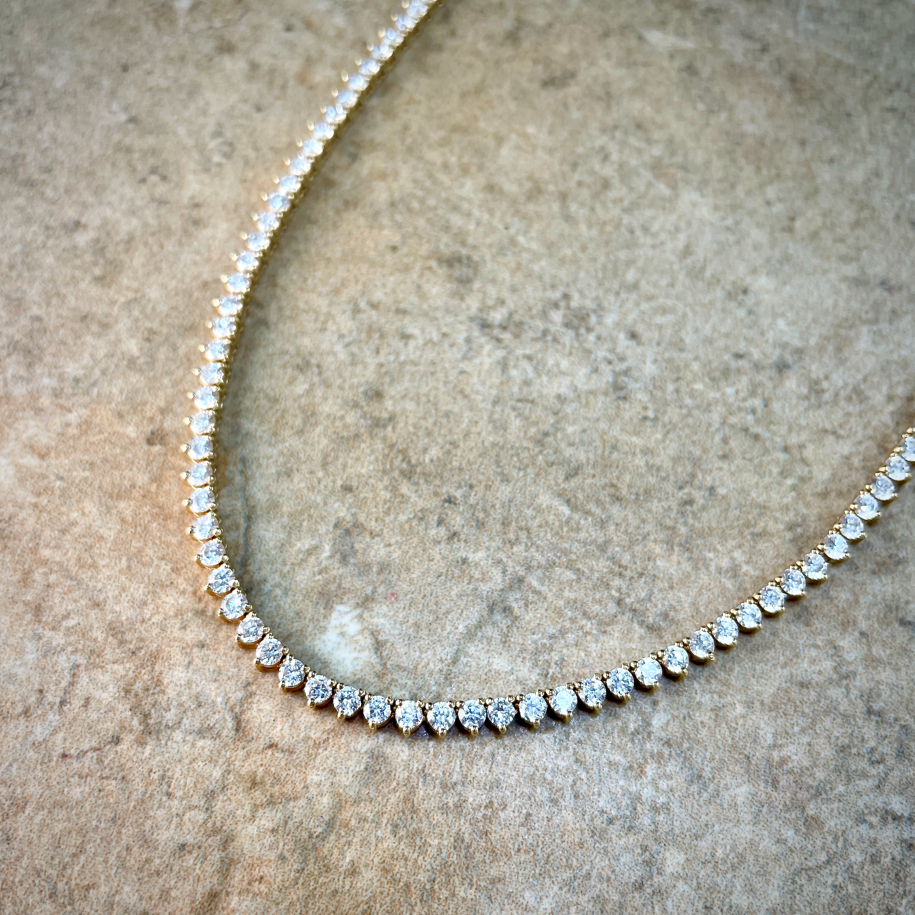 Diamond tennis necklace