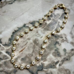 diamond gold bezel bracelet