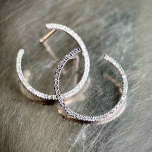 white gold diamond fashion earings