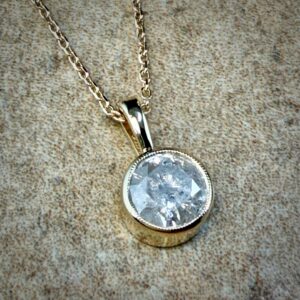 Diamond bezel pendant