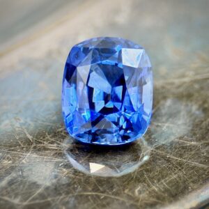 Loose Cushion Shaped Blue Sapphire