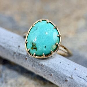 Georgian Style Turquoise Solitaire