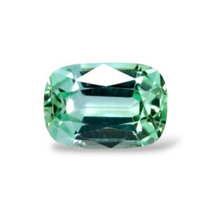 Mint cushion shaped tourmaline