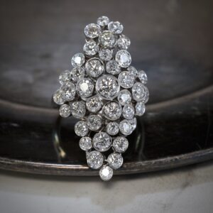 Diamond bezel cocktail ring