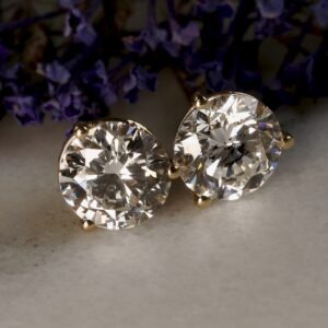 Lab Grown Diamond Stud Earrings in Yellow GOLD