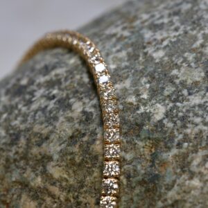 Natural Diamond Tennis Bracelet in Yellow Gold