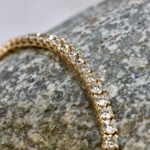 Natural Diamond Tennis Bracelet in Yellow Gold